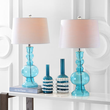Genie 28.5" Glass LED Table Lamp - JONATHAN Y